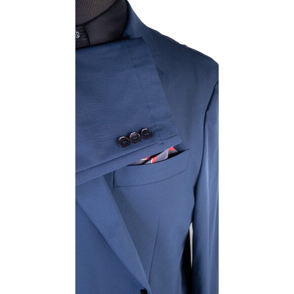 Sene Solid Blue Sport Blazer Unstructured Blazer Jacket Coat Size 52S NWOT - Picture 6 of 14